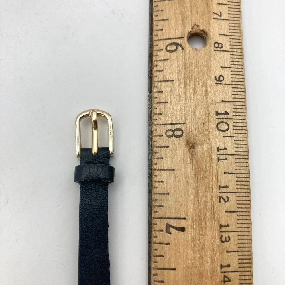 Vintage Timex Womens Watch 22mm Gold Tone Linen Dial Date New Battery SMALL 7.5